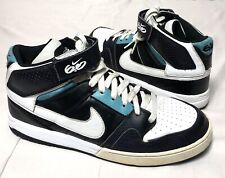 Rare Nike Zoom Air Mogan Mid 2 6.0 shoes UK 10 Black, White & Turquoise