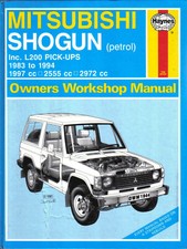 Mitsubishi Shogun inc. L200 Pick up 1983-1994 (4-cyl & V6, petrol) Haynes Manual