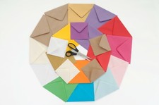 130 x 130mm Square Diamond Flap Envelopes 100gsm for 5 x 5" cards - 24+ colours