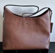 ASHWOOD BROWN TAN LADIES HANDBAG GENUINE LEATHER MEDIUM SIZE NEW UNUSED
