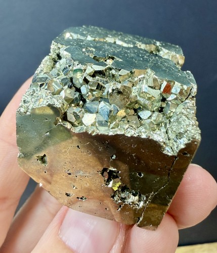 Crystal pyrite cubic geode - crystal,