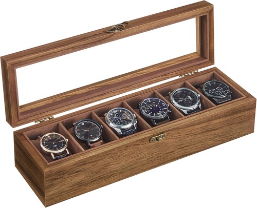Songmics wooden watch - wooden, box