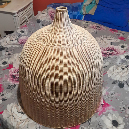 Vintage handwoven wicker - handwoven,