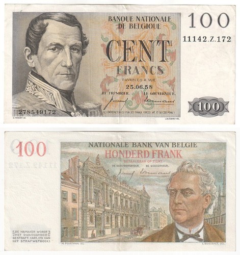 Belgium 100 francs banknote - belgium,