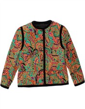 LA MODE SMARTI Womens Quilted Jacket UK 16 Large Multicoloured Paisley AC08