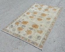 Antique Oushak Rug, Handmade Kitchen Rug, Organic Old Rug, Recional Bohemian Rug