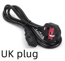 3PIN Power Cord UK Plug IEC C13 Power Adapter Cable Desktop PC Monitor-1.5m