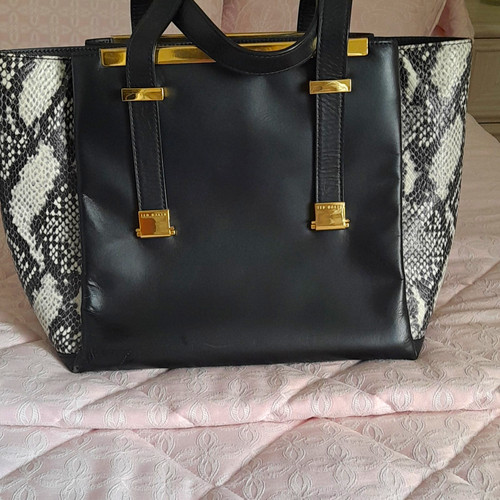 Ted baker black leather tote - ted,