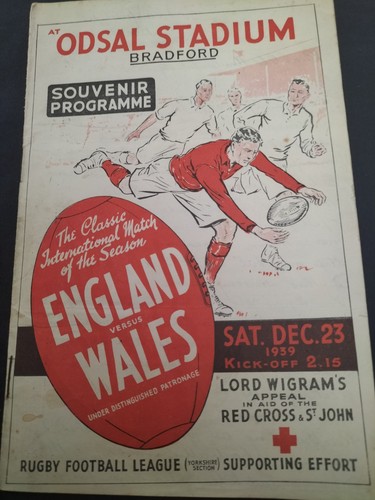 Vintage rugby league programme - vintage,