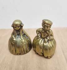 Pair Vintage Brass Dutch Boy