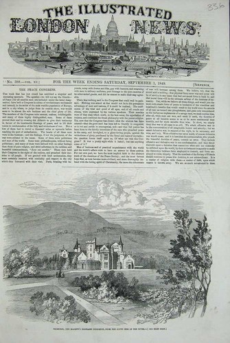 Old antique print 1849 - antique,