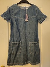 Jack Wills Louden Denim T-Shirt Dress – UK 6 – Brand New with Tags