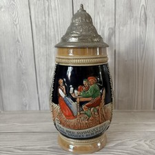 German Beer Stein with Pewter