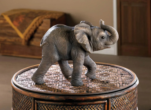 Happy elephant figurine - elephant,