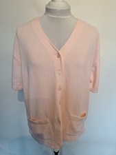 Cozzi Bed Jacket Size M/L Uk 16 18 20 Short Sleeve Button Front Nightwear