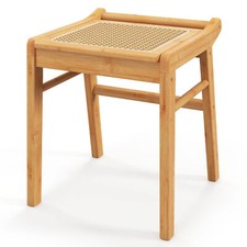 Bamboo Vanity Stool Living