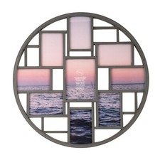 Round Multi Aperture Photo Frame 4x6 Picture Frame Collage and Wall Décor Hold 9