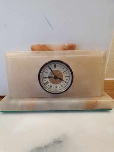 Marble onyx mantle clock new - marble/onyx, (new