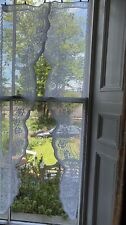 Laura Ashley Vintage style Cream Cotton lace curtain panels 15"/44”