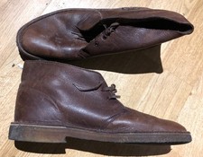 Clarks Originals Brown Leather Desert Trek Ankle Boots UK 11 11G Gum Sole