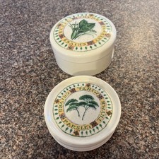 VGC Vintage Cloverleaf Antique Herbs Coaster Set Excellent Condition