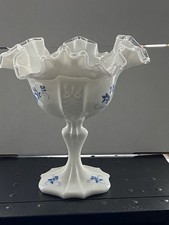 Vtg Signed Fenton Silver Crest