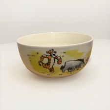 Disney Winnie The Pooh Tigger Piglet Eeyore Small Cereal Bowl Ceramic Chip Noted