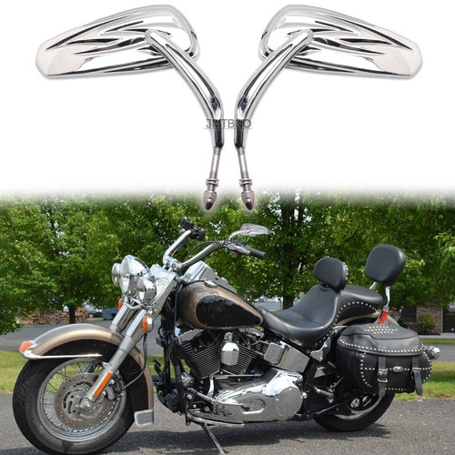Chrome motorcycle rear view - chrome,