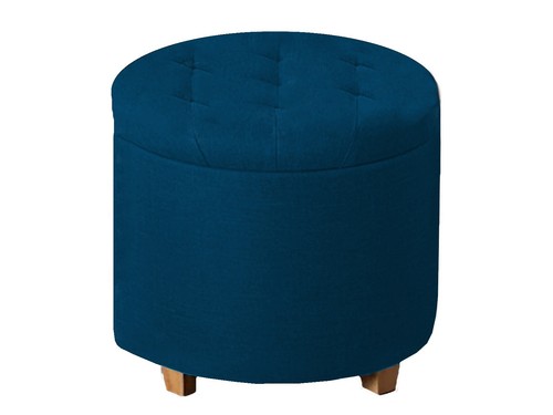 Round linen storage ottoman - round,