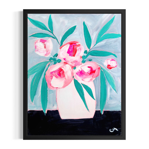 Original abstract 11x1 - original, floral4