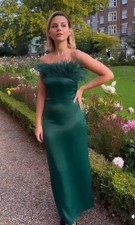 BNWT ZARA BOTTLE GREEN SATIN