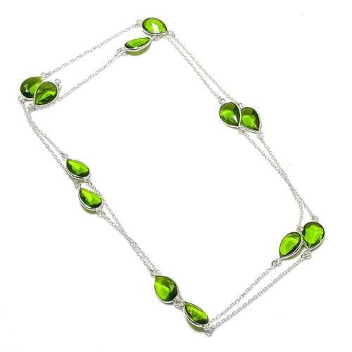 Faceted peridot gemstone - faceted,