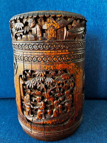 Antique chinese carved bamboo - antique,