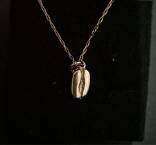 Rose Gold necklace 585 26cm chain with coffee bean pendant