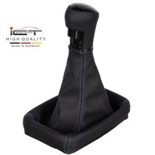 Leather ICT gear shift knob gaiter for Opel Vauxhall Corsa C Combo seam blue D65
