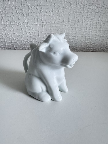 White porcelain cow creamer - cow,