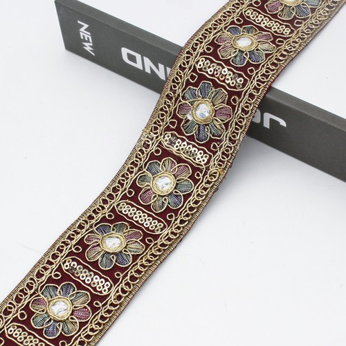 Retro embroidered trims - embroidered, sequin