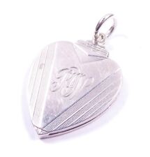 Art Deco Locket 925 Sterling Silver Engraved Initials Antique 6.1g