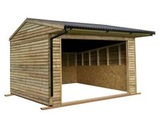 Animal field shelter V.6 open front/apex roof