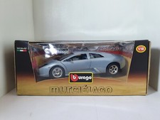 1:18 Lamborghini Murcielago - Burago - Silver/Blue - Diecast Model Car - Boxed