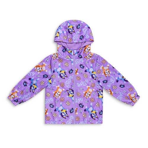 Bluey girls raincoat lilac - bluey,