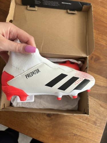 Pink and white adidas predator - pink,
