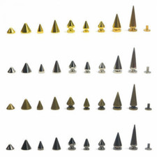 Cone Screw Back Metal Studs Leather-craft Rivet Bullet Spikes Spots 7/9.5/10/40m