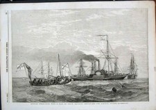 Original Old Antique Print