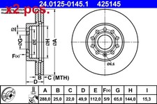 X2 PCS FRONT BRAKE DISC ROTOS