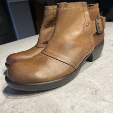 Fly London Brown Leather Ankle Boots  Size 5