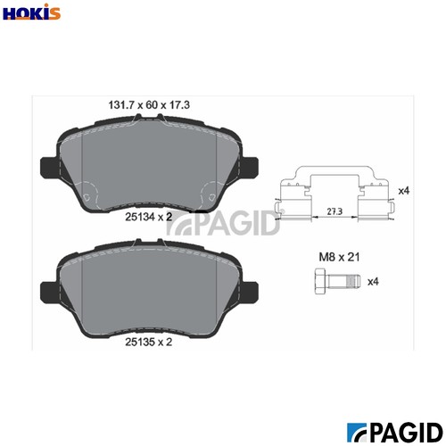 Brake pad set disc - brake,
