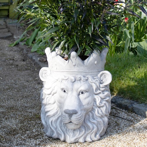 Majestic lion head - majestic, planter