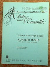 Concerto in G major for Flute & Strings - Johann Vogel: Piano reduction inc Part