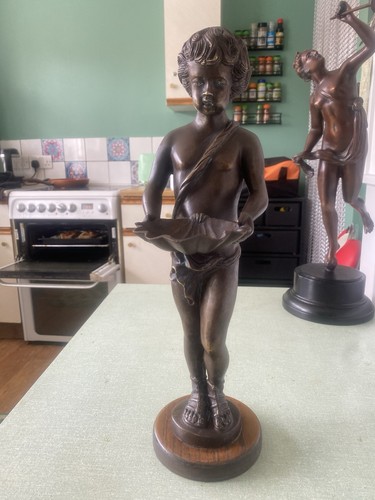 Bronze brass statue - statue, a